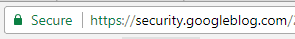 Website security changes Secured