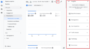 Google Analytics 4 UI - Insight