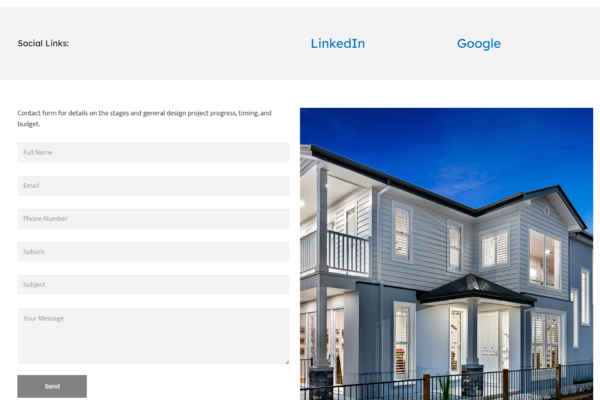 Glenden Homes - Contact us - Website project